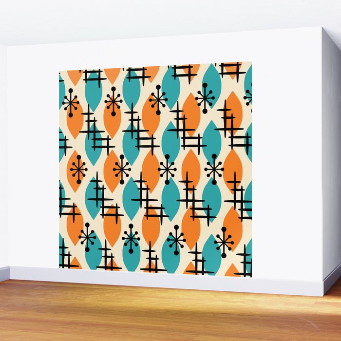 Mid Century Modern Atomic Drops 224 Wall Mural Gallery Image 2