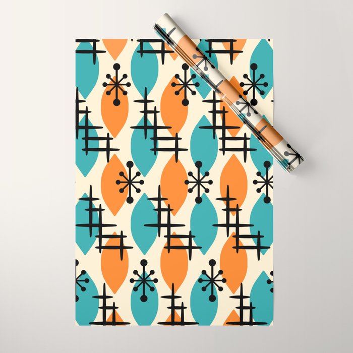 Mid Century Modern Atomic Drops 224 Wrapping Paper Gallery Image 1