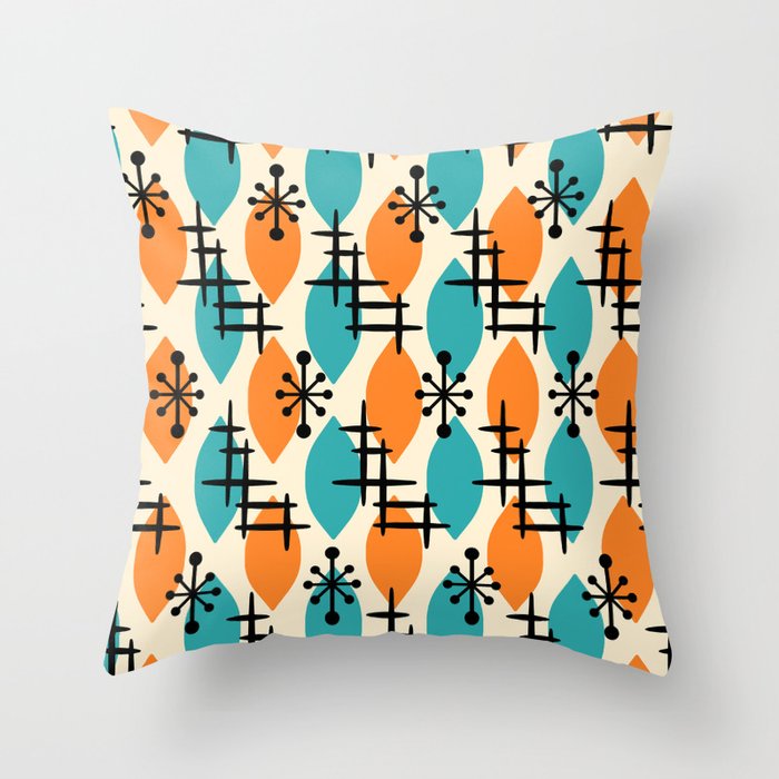 Mid Century Modern Atomic Drops 224 Throw Pillow Gallery Image 6
