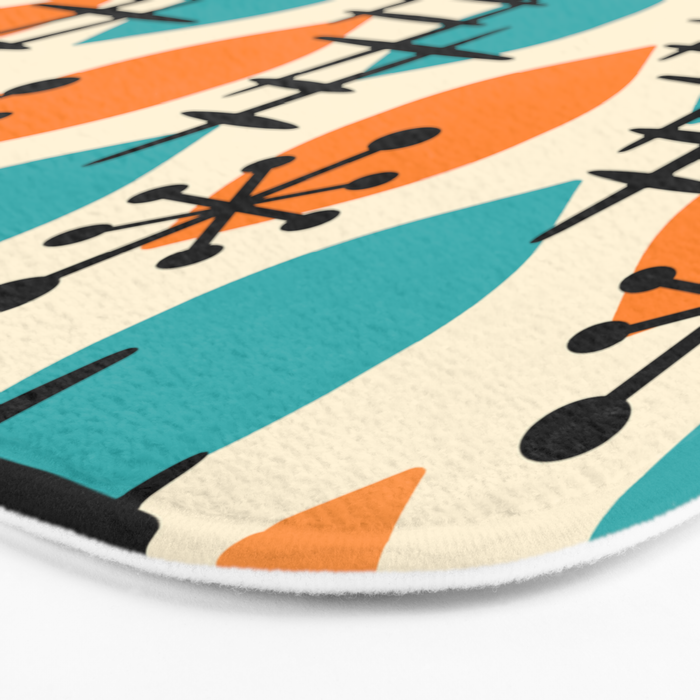 Mid Century Modern Atomic Drops 224 Bath Mat Gallery Image 3