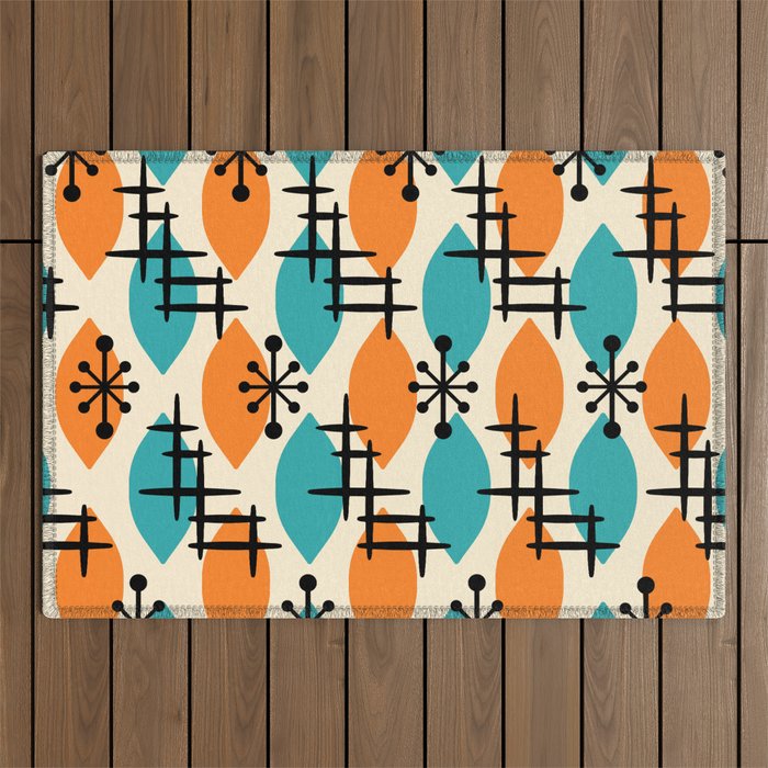 Mid Century Modern Atomic Drops 224 Outdoor Rug Gallery Image 1