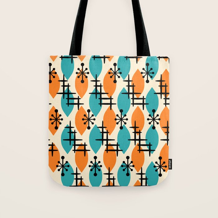 Mid Century Modern Atomic Drops 224 Tote Bag Gallery Image 1