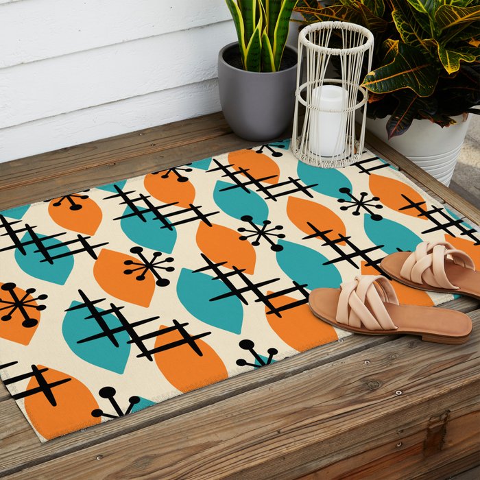 Mid Century Modern Atomic Drops 224 Outdoor Rug Gallery Image 2