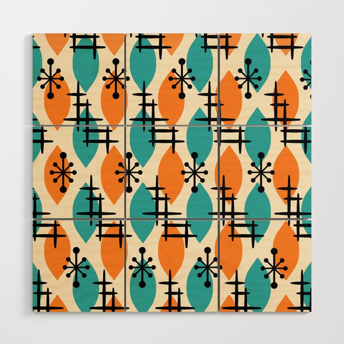 Mid Century Modern Atomic Drops 224 Wood Wall Art Gallery Image 1