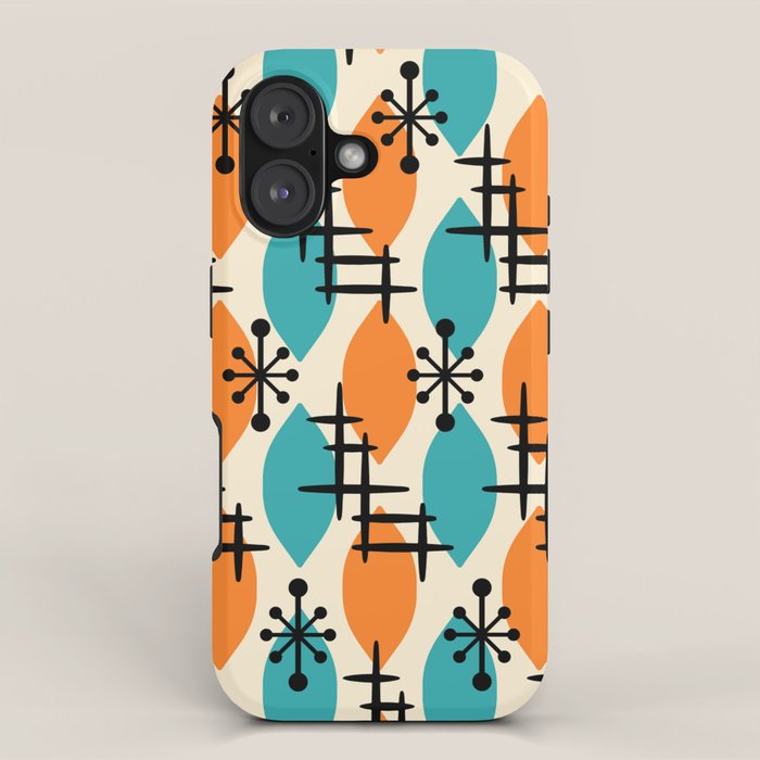 Mid Century Modern Atomic Drops 224 iPhone Case Gallery Image 1