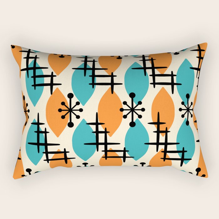 Mid Century Modern Atomic Drops 224 Rectangular Pillow Gallery Image 2