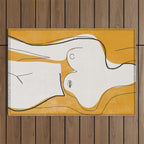 Abstract Line Art Nude Outdoor Rug Gallery Image 1
