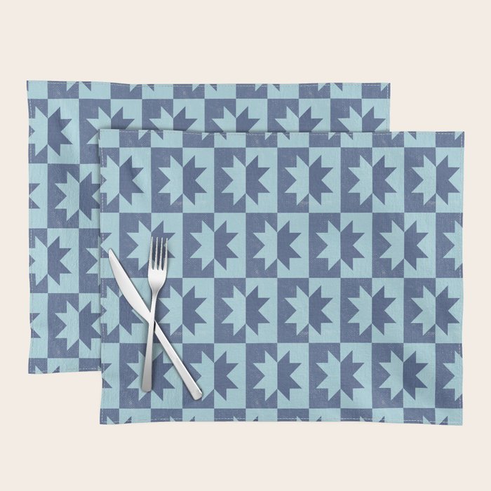 Holiday Contrast: Blue Bethlehem Star Delight Placemat Gallery Image 1