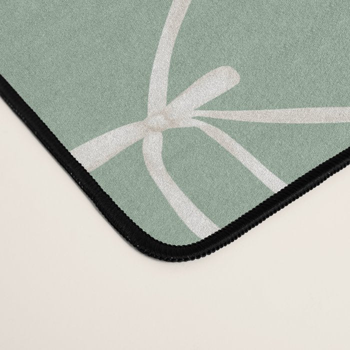 Bows & Ribbons Pattern XXVII Sage Green Desk Mat Gallery Image 4