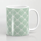 Bows & Ribbons Pattern XXVII Sage Green Coffee Mug Gallery Image 1