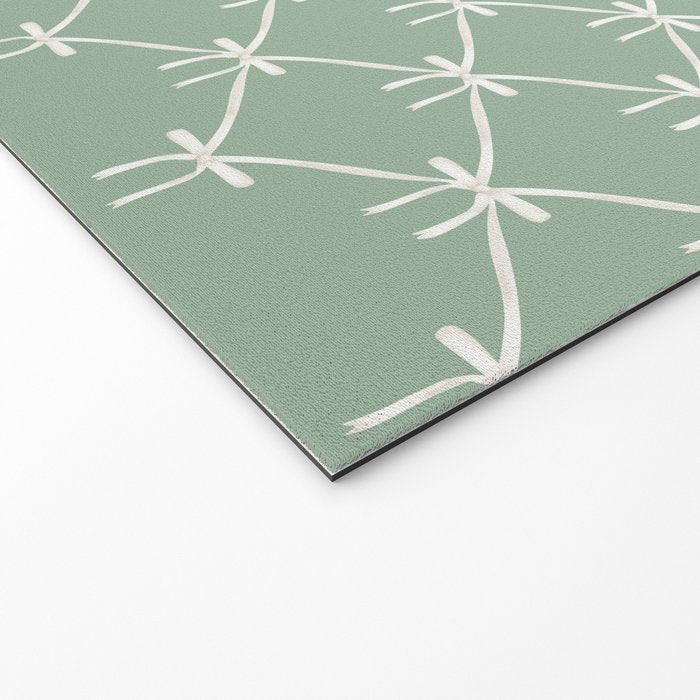 Bows & Ribbons Pattern XXVII Sage Green Welcome Mat Gallery Image 2