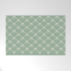 Bows & Ribbons Pattern XXVII Sage Green Welcome Mat Gallery Image 1