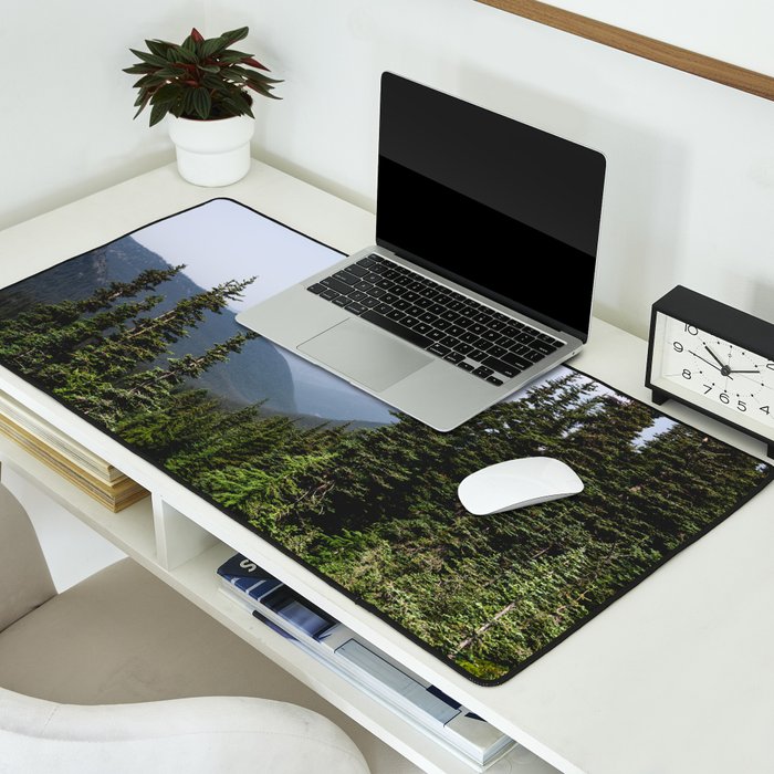 Mount Rainier Summer Adventure VII - Pacific Northwest Mountain Landscape Desk Mat Gallery Image 2