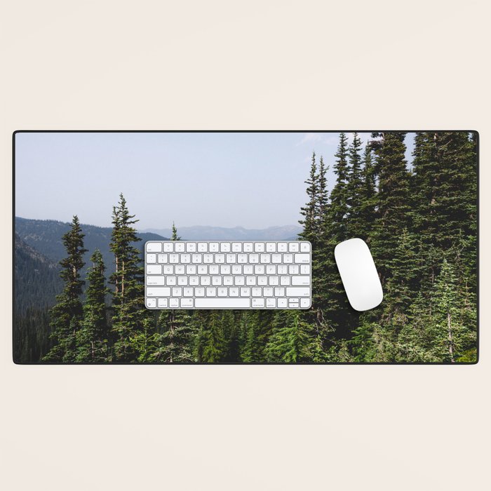 Mount Rainier Summer Adventure VII - Pacific Northwest Mountain Landscape Desk Mat Gallery Image 1