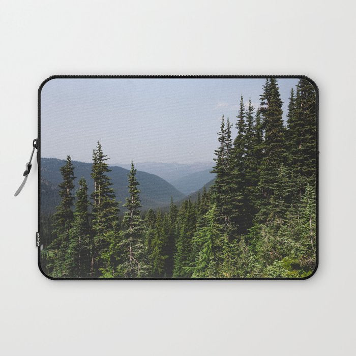 Mount Rainier Summer Adventure VII - Pacific Northwest Mountain Landscape Laptop Sleeve Gallery Image 1