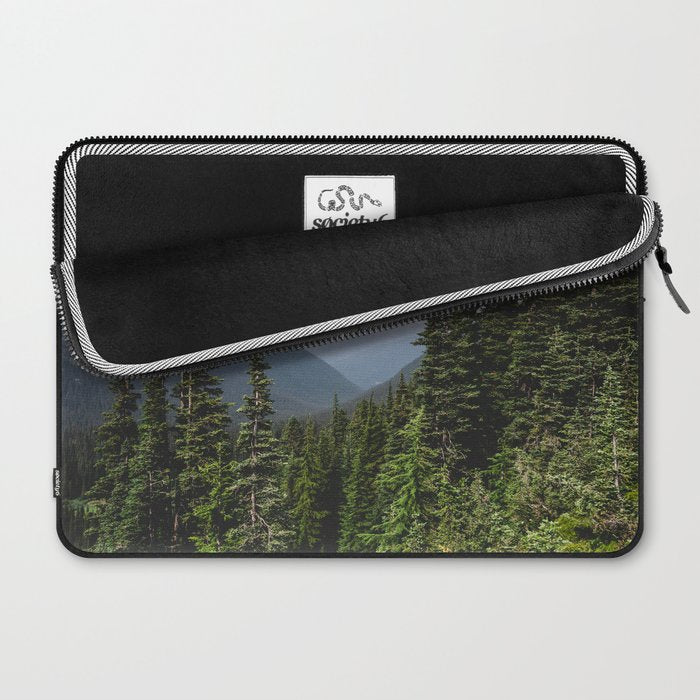 Mount Rainier Summer Adventure VII - Pacific Northwest Mountain Landscape Laptop Sleeve Gallery Image 2