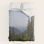 Mount Rainier Summer Adventure VII - Pacific Northwest Mountain Landscape Comforter Gallery Image 6