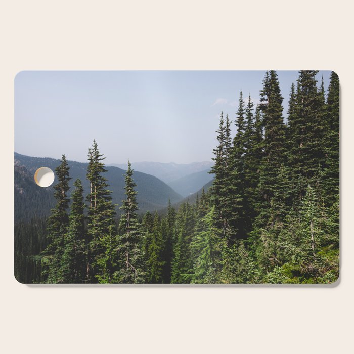 Mount Rainier Summer Adventure VII - Pacific Northwest Mountain Landscape Cutting Board Gallery Image 1