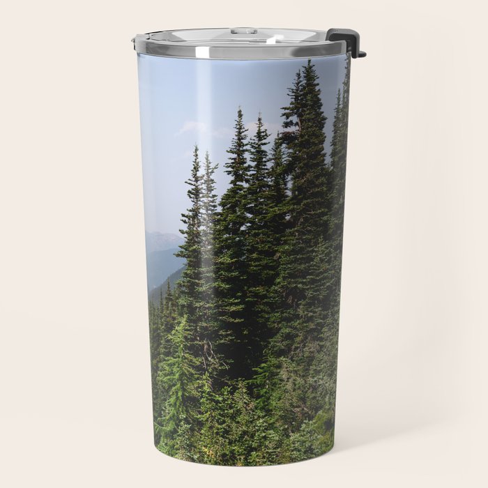 Mount Rainier Summer Adventure VII - Pacific Northwest Mountain Landscape Travel Mug Gallery Image 2