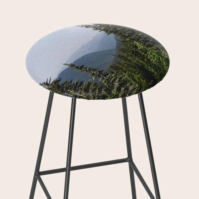 Mount Rainier Summer Adventure VII - Pacific Northwest Mountain Landscape Stool Gallery Image 2