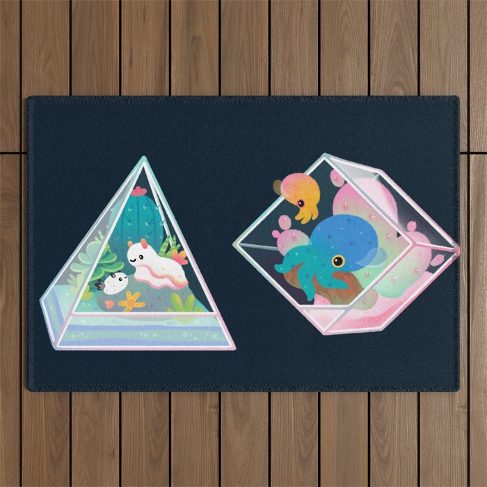 Ocean terrarium - Sea slug Outdoor Rug Gallery Image 1