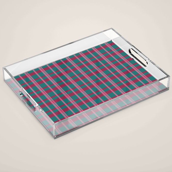 Classic Winter Plaid Flannel Acrylic Tray Gallery Image 1