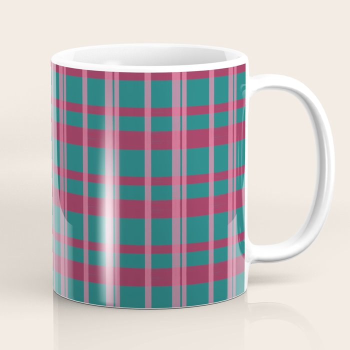 Classic Winter Plaid Flannel Coffee Mug Gallery Image 1