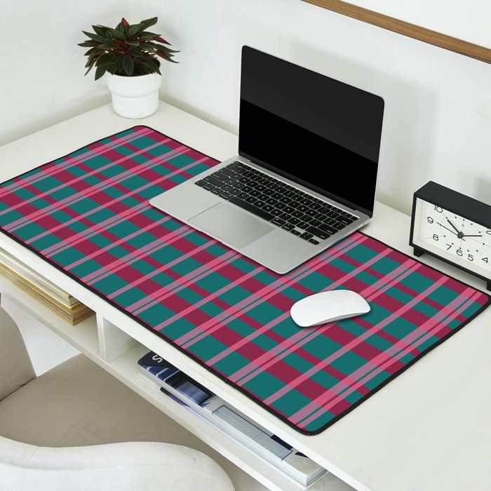Classic Winter Plaid Flannel Desk Mat Gallery Image 2
