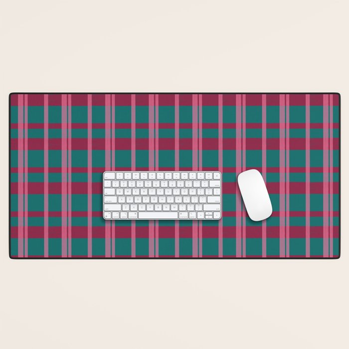 Classic Winter Plaid Flannel Desk Mat Gallery Image 1