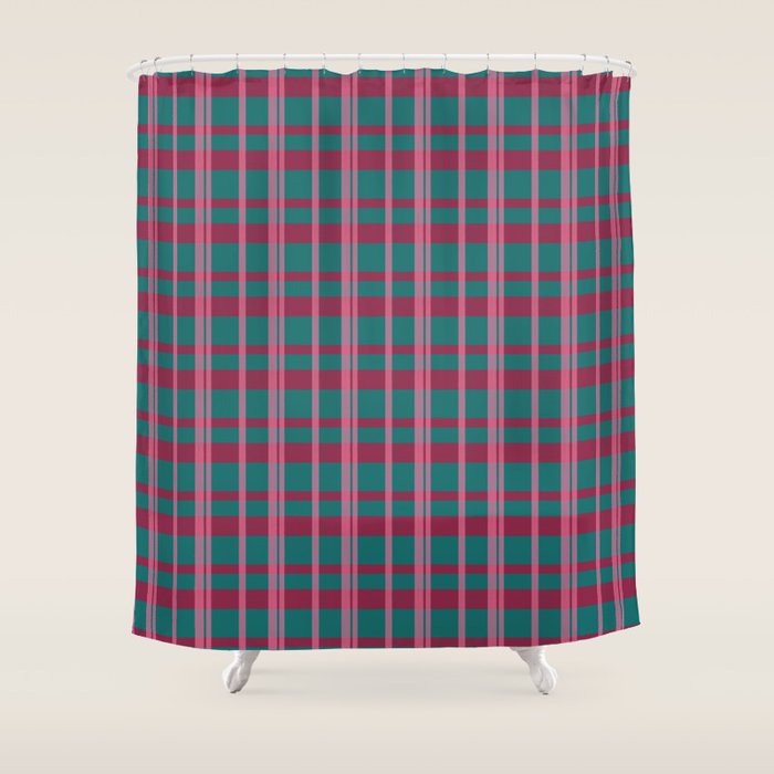 Classic Winter Plaid Flannel Shower Curtain Gallery Image 1