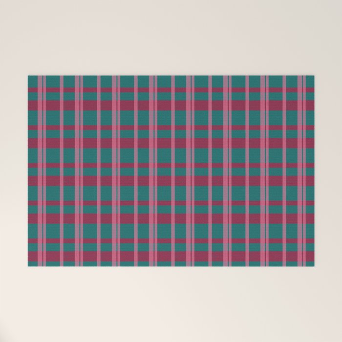 Classic Winter Plaid Flannel Welcome Mat Gallery Image 1