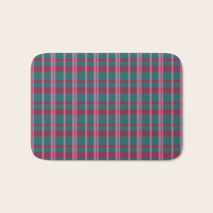 Classic Winter Plaid Flannel Bath Mat Gallery Image 1