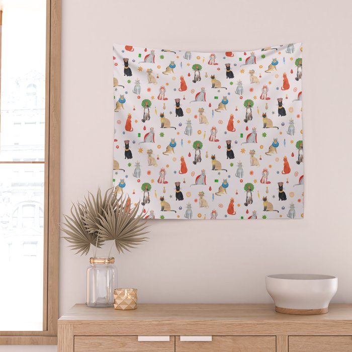 Cat Queens Wall Tapestry Gallery Image 2