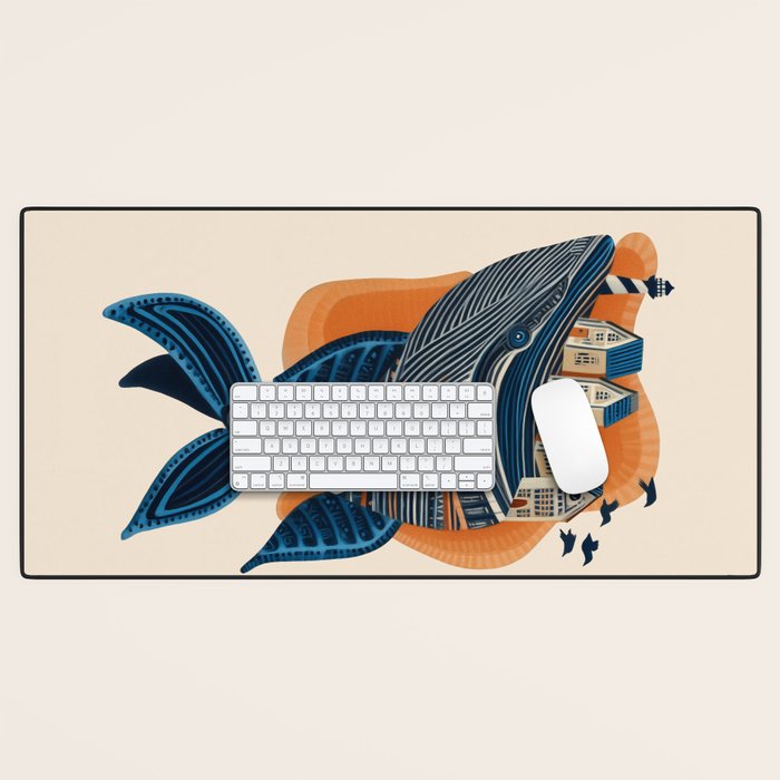 Whale Village Desk Mat Gallery Image 1