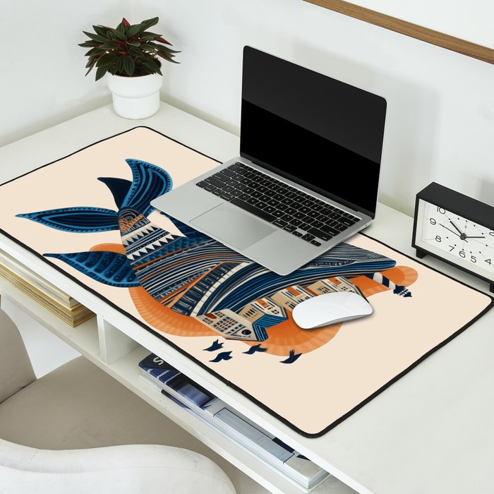 Whale Village Desk Mat Gallery Image 2
