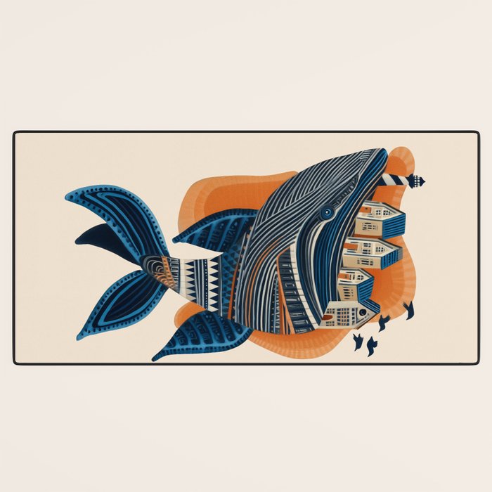 Whale Village Desk Mat Gallery Image 3