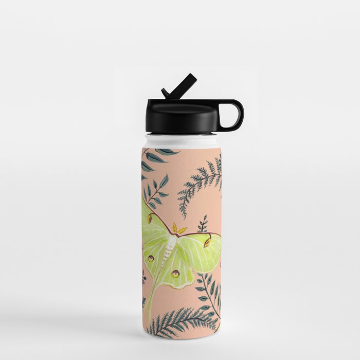 Luna Moths Water Bottle Gallery Image 1