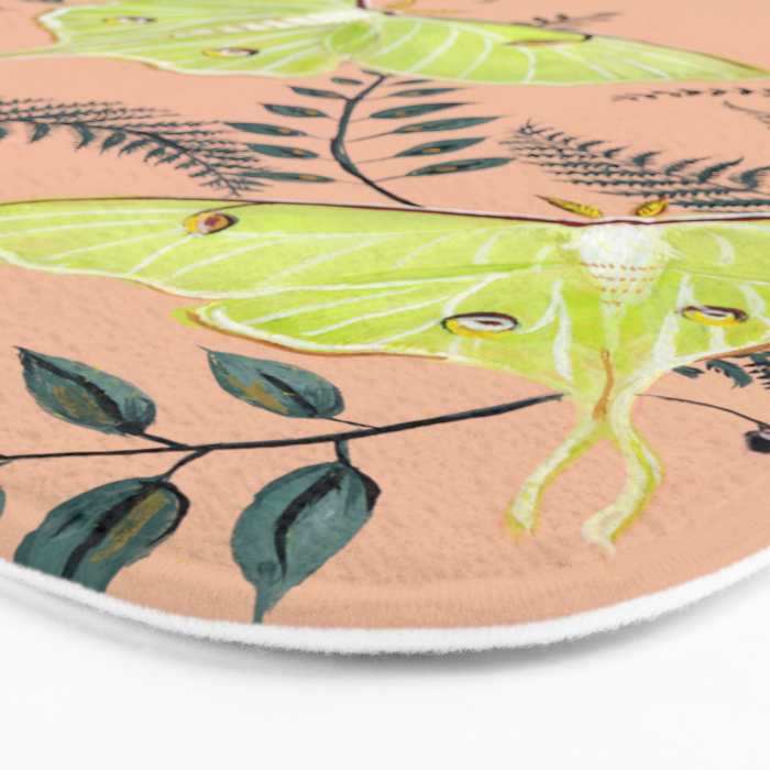 Luna Moths Bath Mat Gallery Image 3