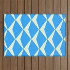 Diamond Daze, blues Outdoor Rug Gallery Image 1