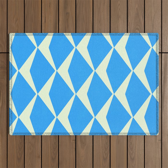 Diamond Daze, blues Outdoor Rug Gallery Image 1