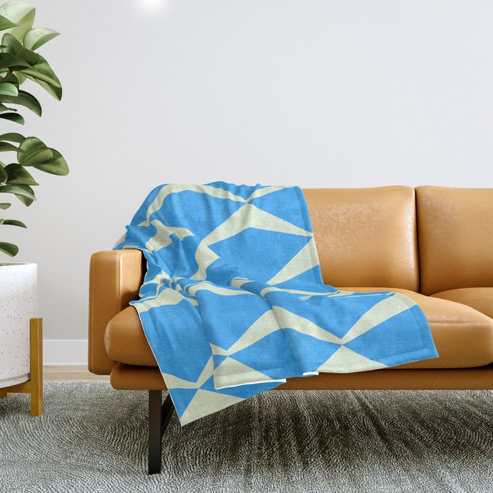 Diamond Daze, blues Throw Blanket Gallery Image 1
