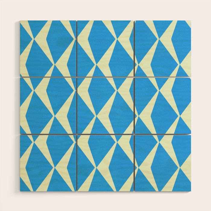 Diamond Daze, blues Wood Wall Art Gallery Image 1