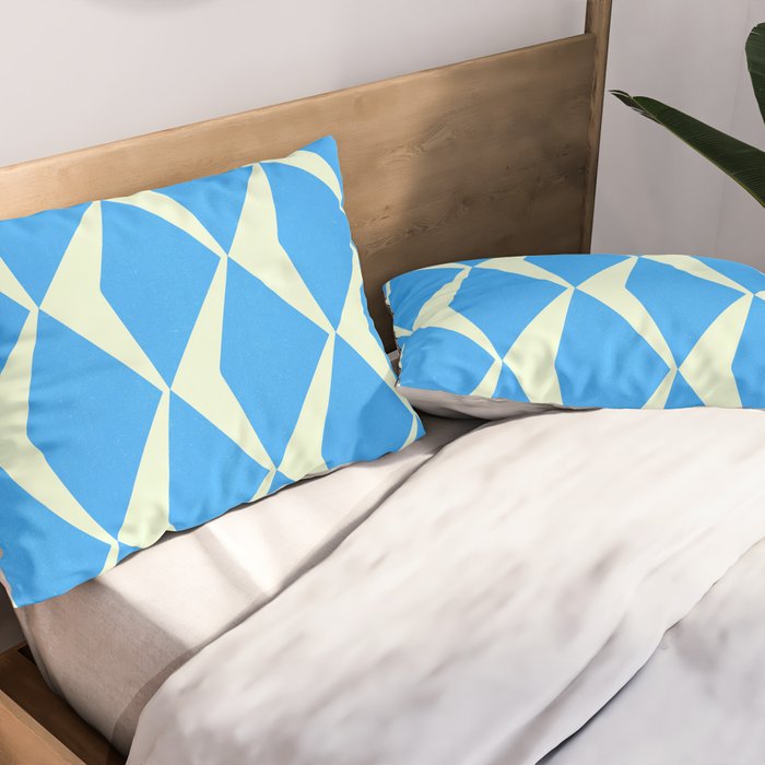 Diamond Daze, blues Pillow Sham Gallery Image 2