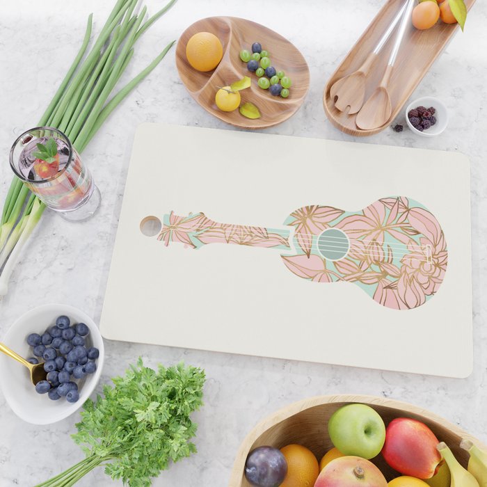 Modern Boho Ukulele Cutting Board Gallery Image 2