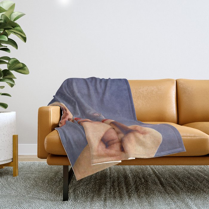 Elysian thread - Sewing hands/thunder & lighting Throw Blanket Gallery Image 1