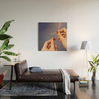 Elysian thread - Sewing hands/thunder & lighting Wood Wall Art Gallery Image 2