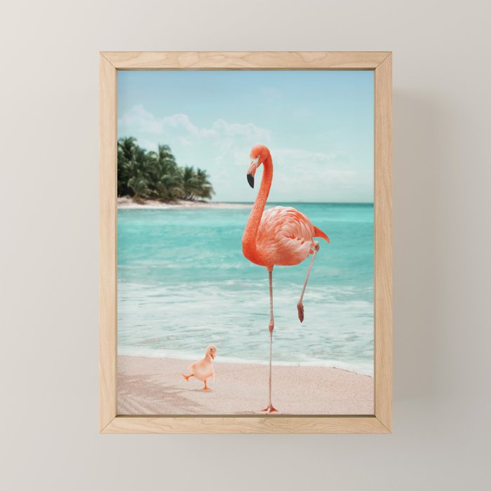 WANNABE FLAMINGO Mini Art Print Gallery Image 1