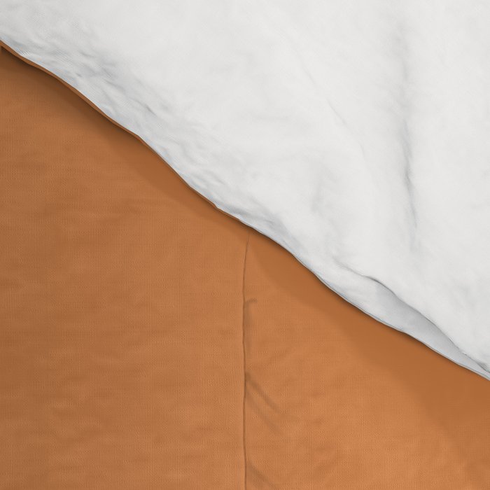Liquid Swirl Retro Modern Abstract Pattern in Orange Ochre and White Comforter Gallery Image 4