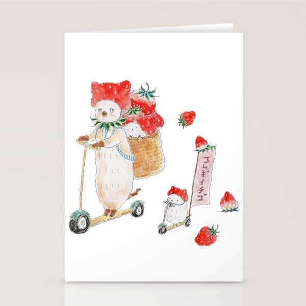 kickboard ichigo nyanco Stationery Card Gallery Image 2