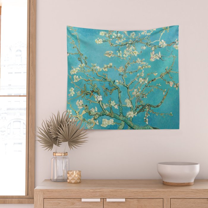 Almond Blossom by Vincent van Gogh, 1890 Wall Tapestry Gallery Image 2